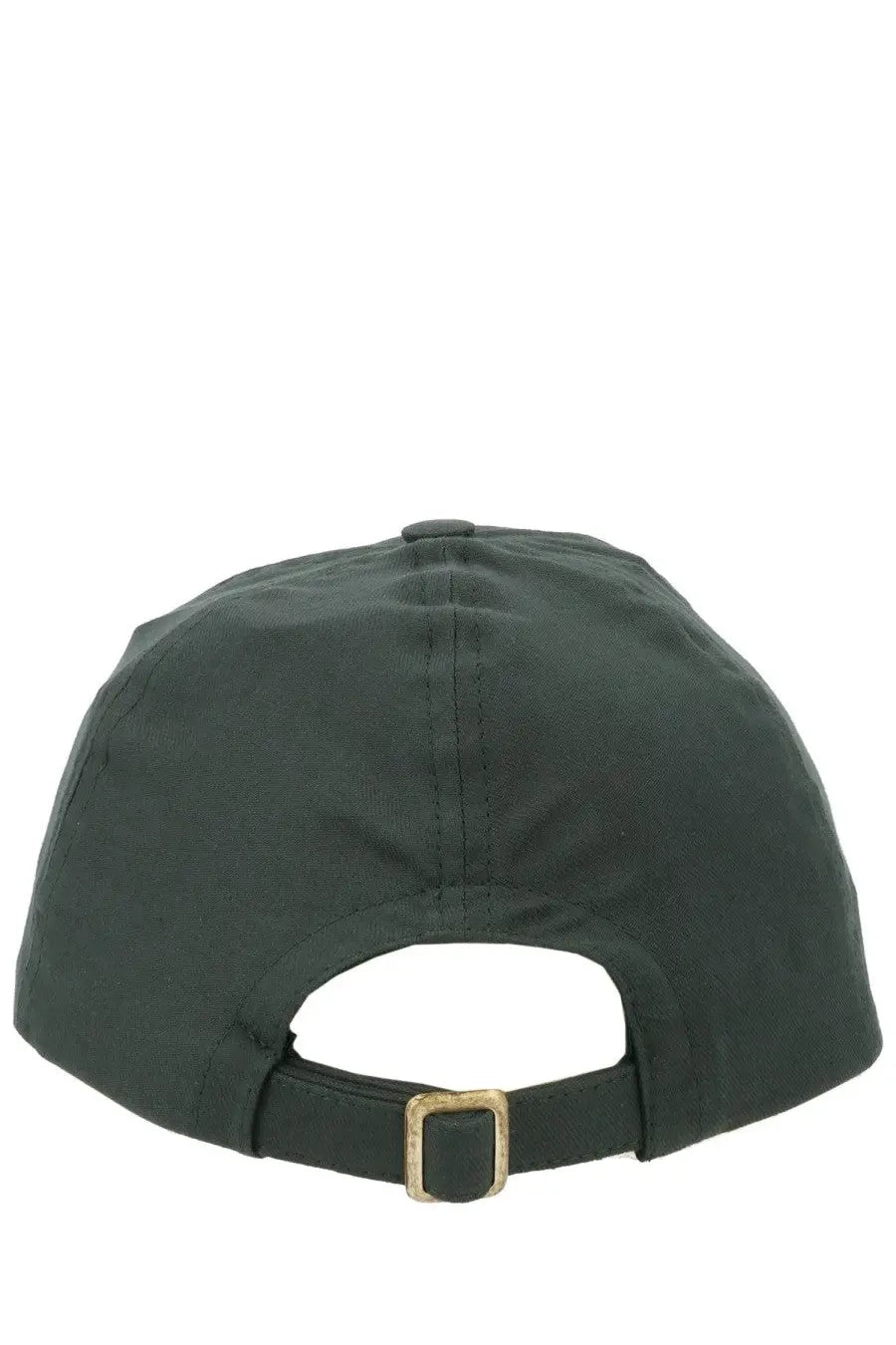 Vivienne Westwood women’s dark green baseball cap with gold-toned buckle and adjustable strap shown from the back