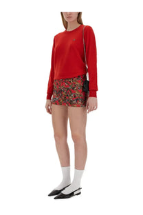 Vivienne westwood women’s red long-sleeved sweatshirt with small embroidered logo on chest