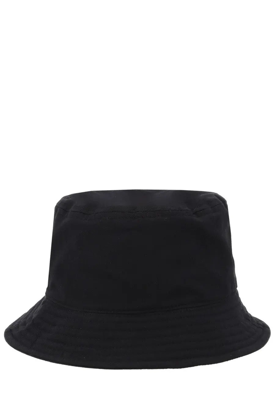 Vivienne Westwood women’s black bucket hat with smooth matte fabric finish and subtle stitching details