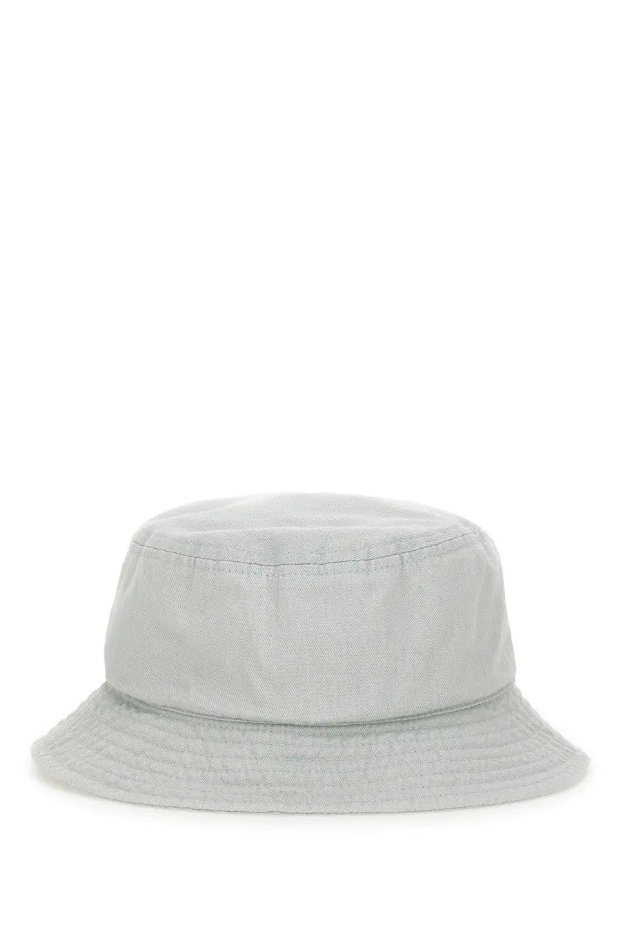 Light gray Vivienne Westwood women’s bucket hat with soft textured fabric and subtle stitching details