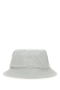 Vivienne Westwood women’s light gray bucket hat with subtle textured fabric and small rectangular side patch