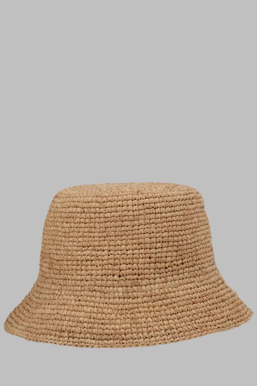 Vivienne Westwood women’s beige woven straw bucket hat with textured handcrafted orb detail
