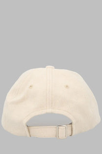 Off-white canvas vivienne westwood women’s baseball cap with adjustable strap and silver-toned buckle in beige