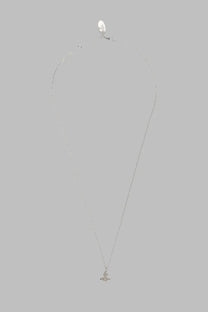 Vivienne Westwood women’s silver chain necklace featuring a small iconic bird pendant in London design