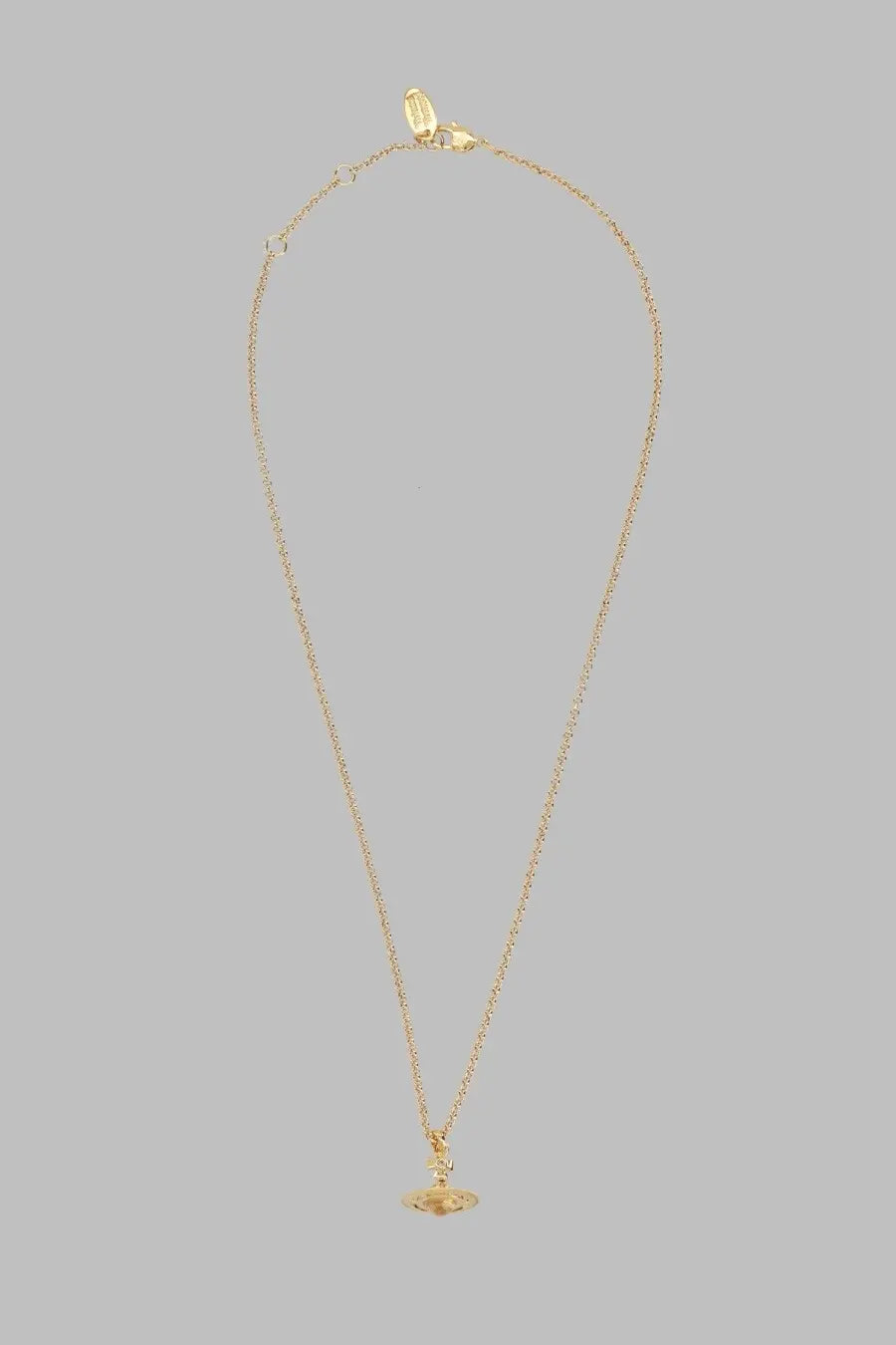 Vivienne Westwood women’s gold-toned chain necklace with a small round pendant featuring a classic design