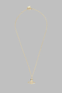 Gold-toned Vivienne Westwood women’s collana reina large necklace with classic orb pendant and delicate chain