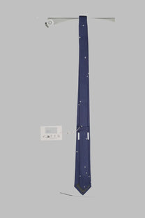Vivienne westwood womens cravatta navy blue silk tie with subtle white dot pattern