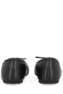 Vivienne Westwood women’s dancer brigitte black leather ballet flats with sleek minimalist design and subtle stitching details