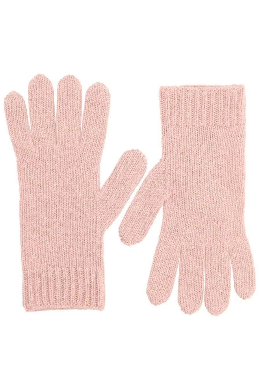 Pair of soft pink knitted gloves with ribbed cuffs from Vivienne Westwood in beige for women