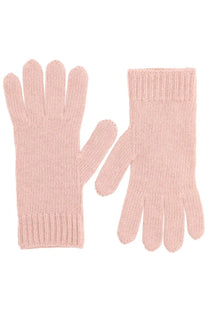 Pair of soft pink knitted gloves with ribbed cuffs from Vivienne Westwood in beige for women