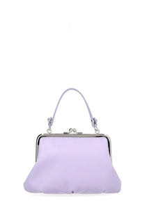 Vivienne westwood women’s granny frame bag purple lavender satin clutch with silver-toned frame and matching handle