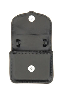 Vivienne westwood women’s mini linda bag black in black patent leather with silver snap buttons and stitched edges