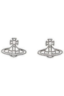 Vivienne westwood women’s orecchini coretta silver earrings with silver-toned woven wire and clear crystals orbital design