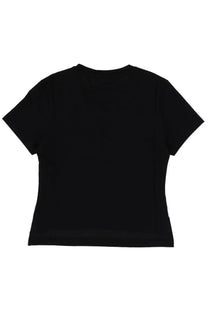 Vivienne Westwood women’s black short-sleeved cotton t-shirt with a simple crew neck design Paris orb mini shirt