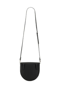 Vivienne westwood women’s black leather shoulder bag saddle with curved silhouette and adjustable strap