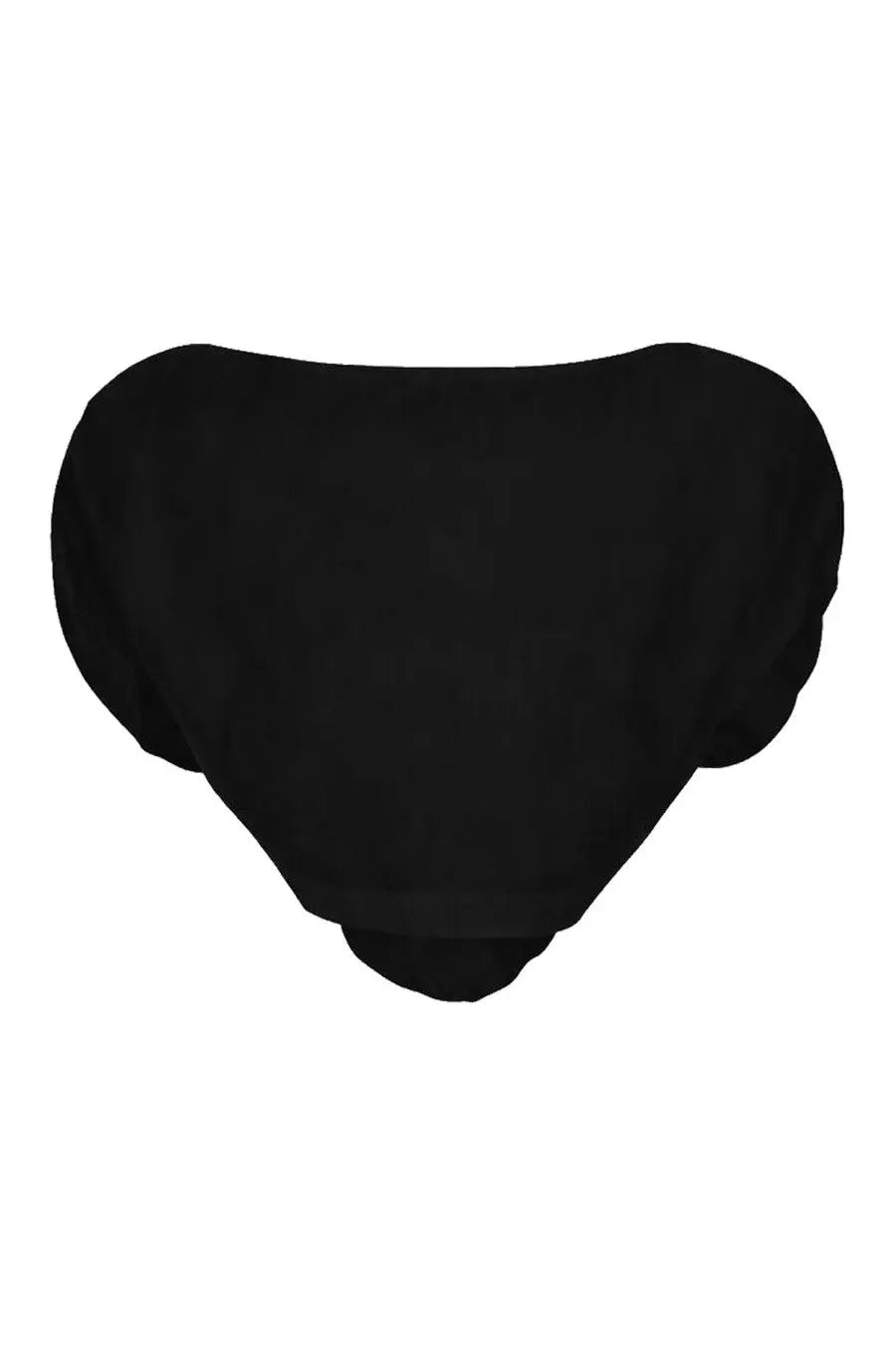 Vivienne Westwood women’s top heart black bikini bottom in soft black fabric with a smooth seamless design