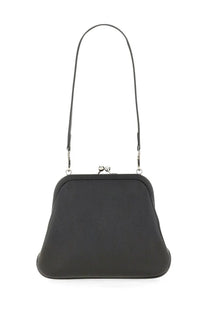 Black leather vivienne westwood women’s viviennes clutch with silver-toned clasp and slender shoulder strap