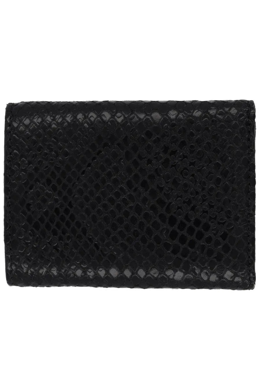 Vivienne westwood women’s wallet black in snakeskin textured leather with a sleek compact design
