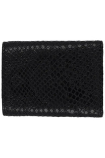 Vivienne westwood women’s wallet black in snakeskin textured leather with a sleek compact design