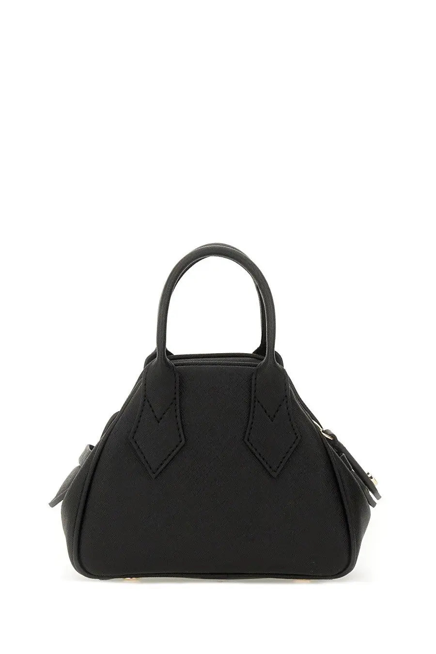 Vivienne Westwood women’s Yasmine mini bag black leather with structured dome shape and top handles