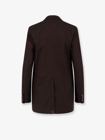 Dries Van Noten Women's Voles Striped Viscose Blazer Brown