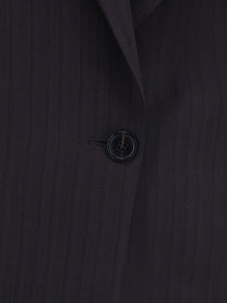 Dries Van Noten Women's Voles Striped Viscose Blazer Brown