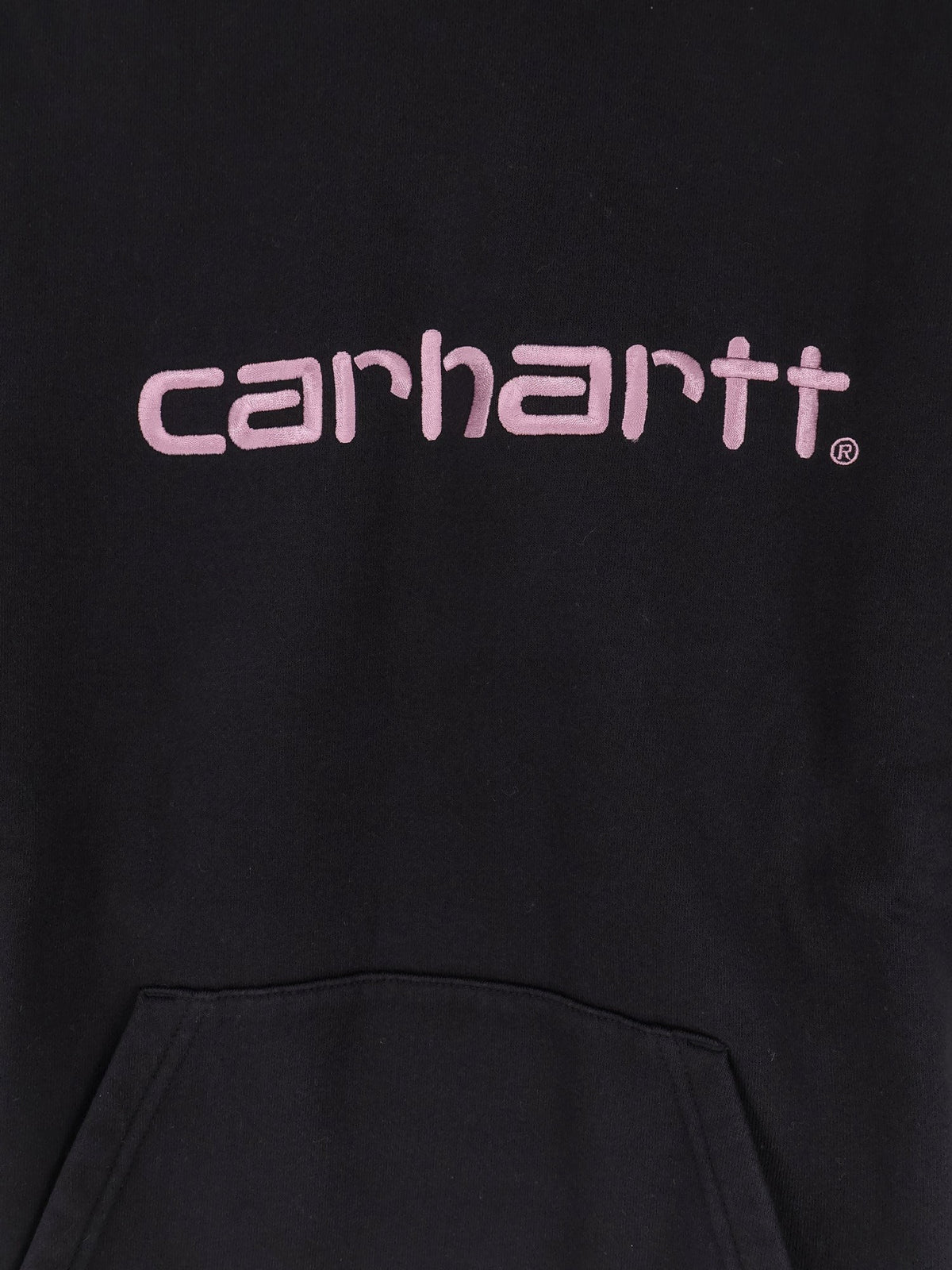 Carhartt Wip Women's Hooded Carhartt Cotton Blend Sweatshirt Black