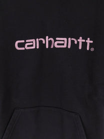 Carhartt Wip Women's Hooded Carhartt Cotton Blend Sweatshirt Black