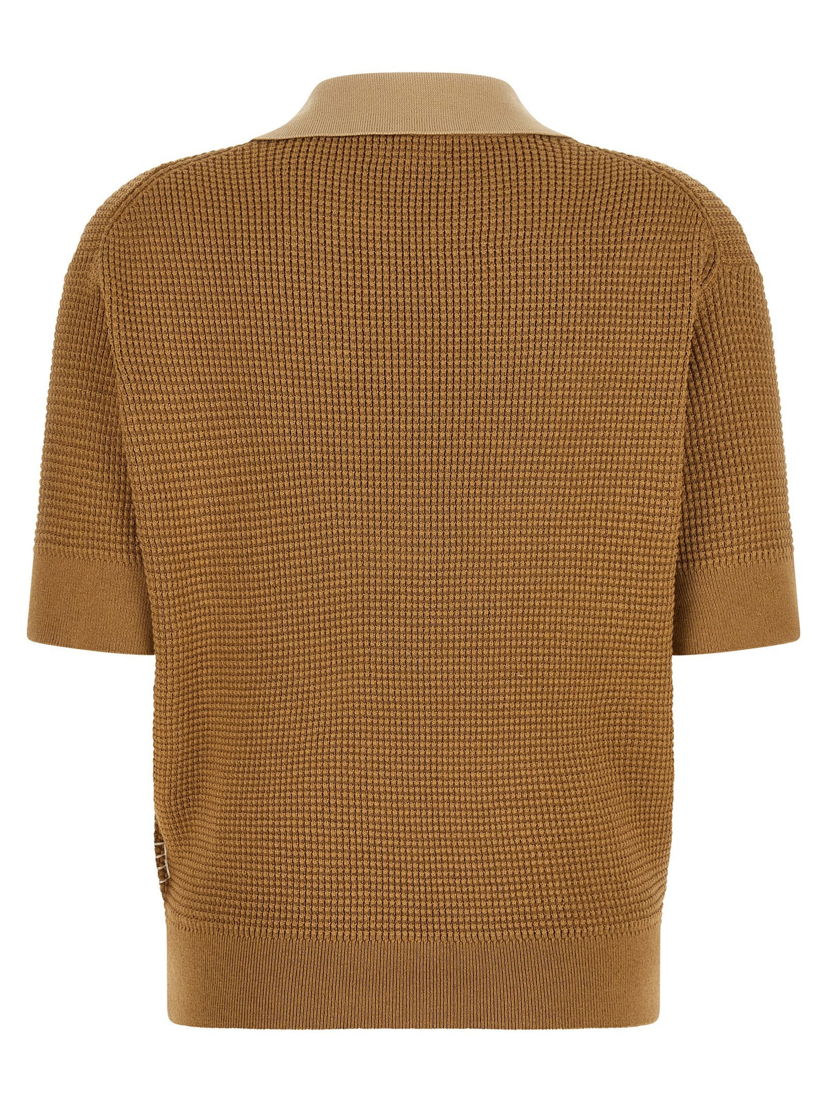 JW Anderson Waffle Stitch Polo Shirt Beige, view 2