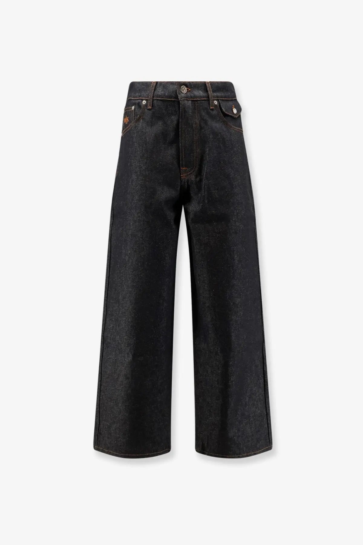 Walk in Paris men’s baggy blue denim jeans in dark indigo with high waist and classic five-pocket design