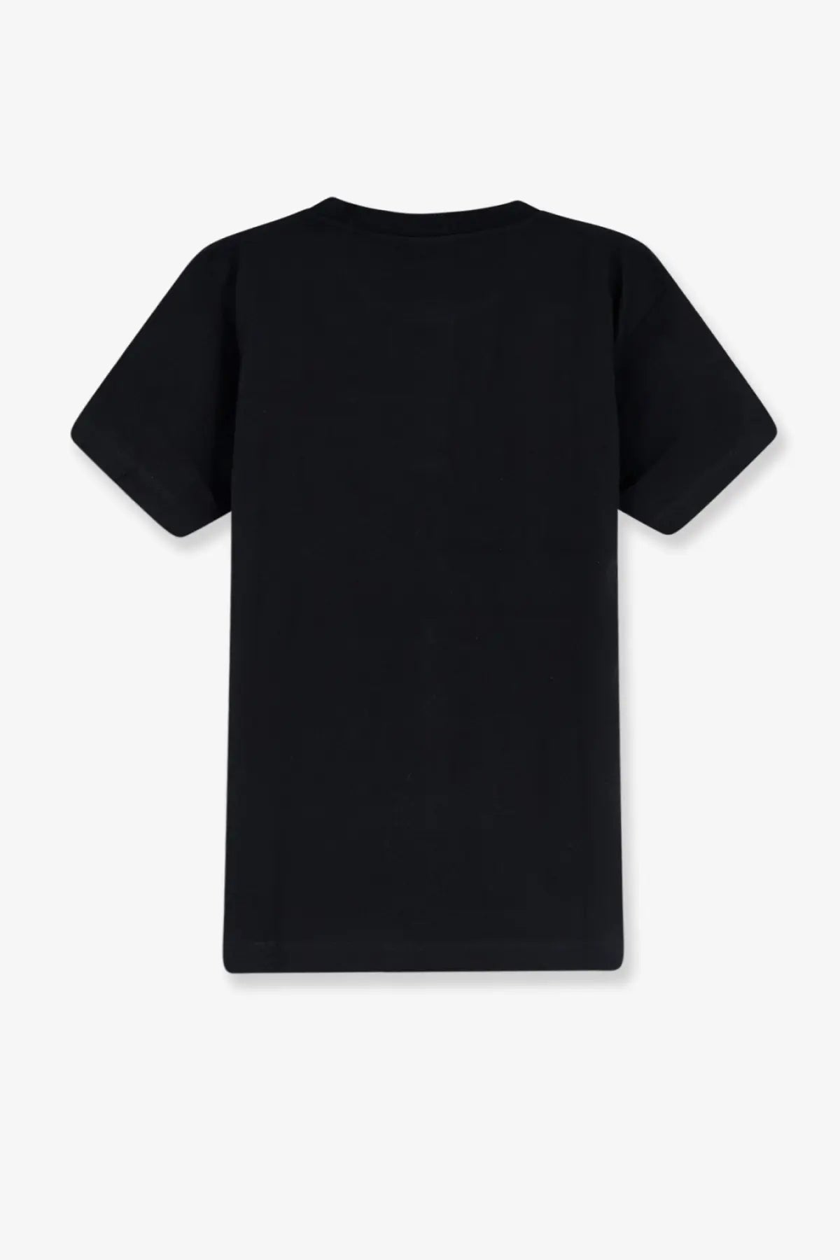 Black short-sleeved cotton t-shirt with crew neck from walk in Paris men’s collection