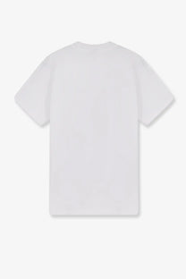 White cotton t-shirt walk in paris men’s cotton shirt with simple crew neck and short sleeves
