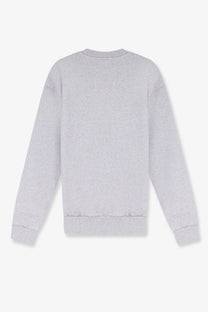 A heather gray walk in paris men’s sweatshirt with long sleeves ribbed cuffs and hem made of soft fabric