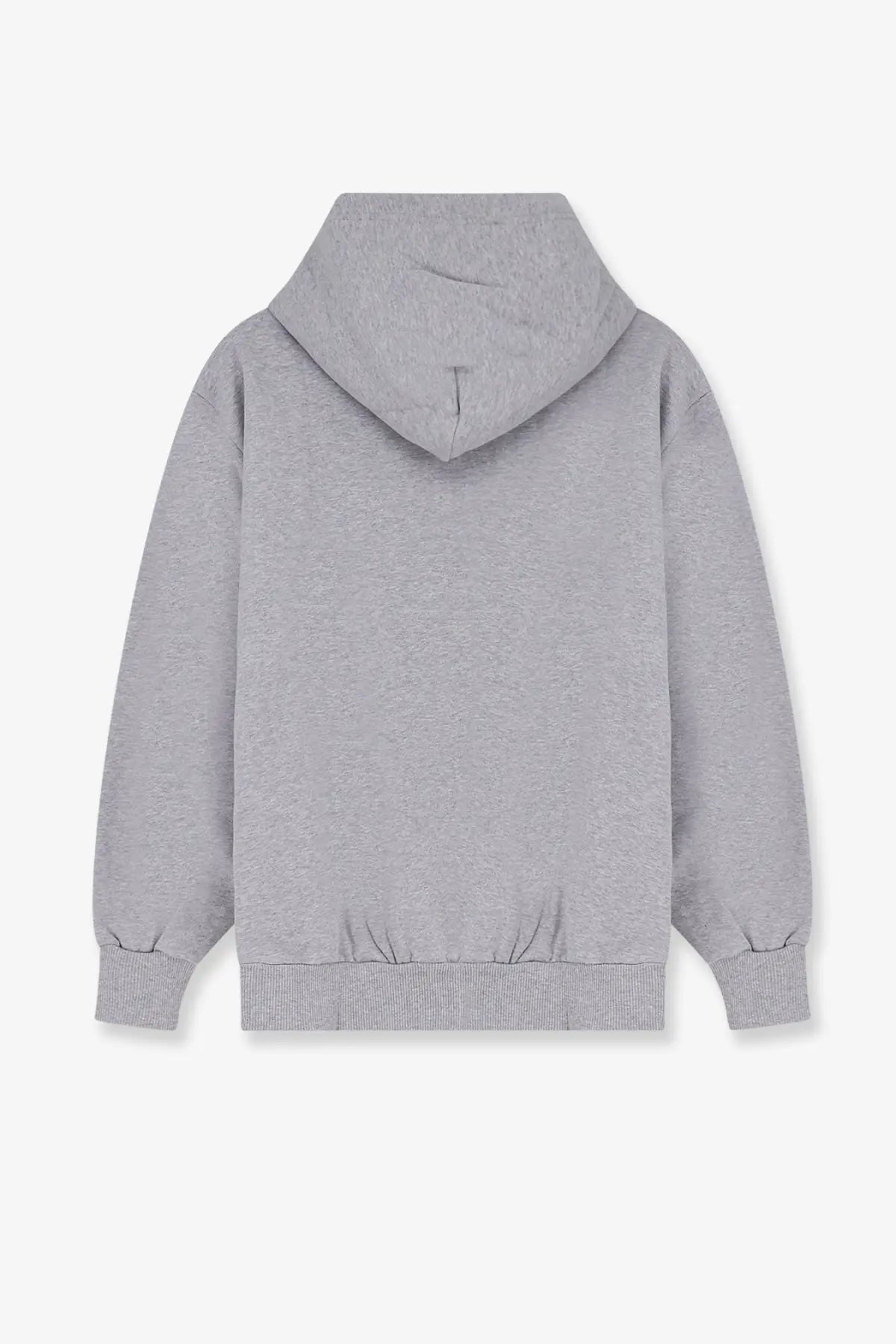 Walk in paris men’s timeless sweatshirt black in gray heathered fabric with ribbed cuffs and hem visible from front