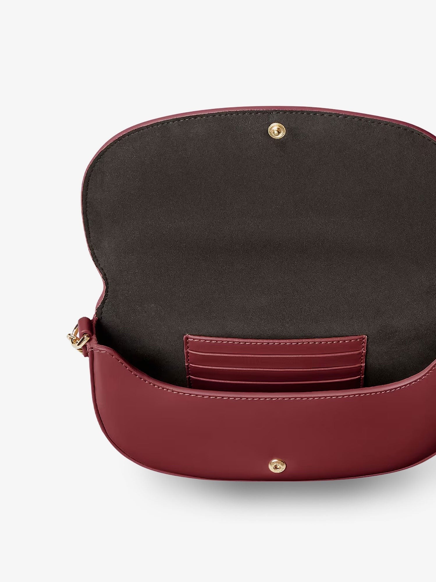 Fendi Women's Wallet on Chain Fendigraphy Leather Crossbody Bag Red