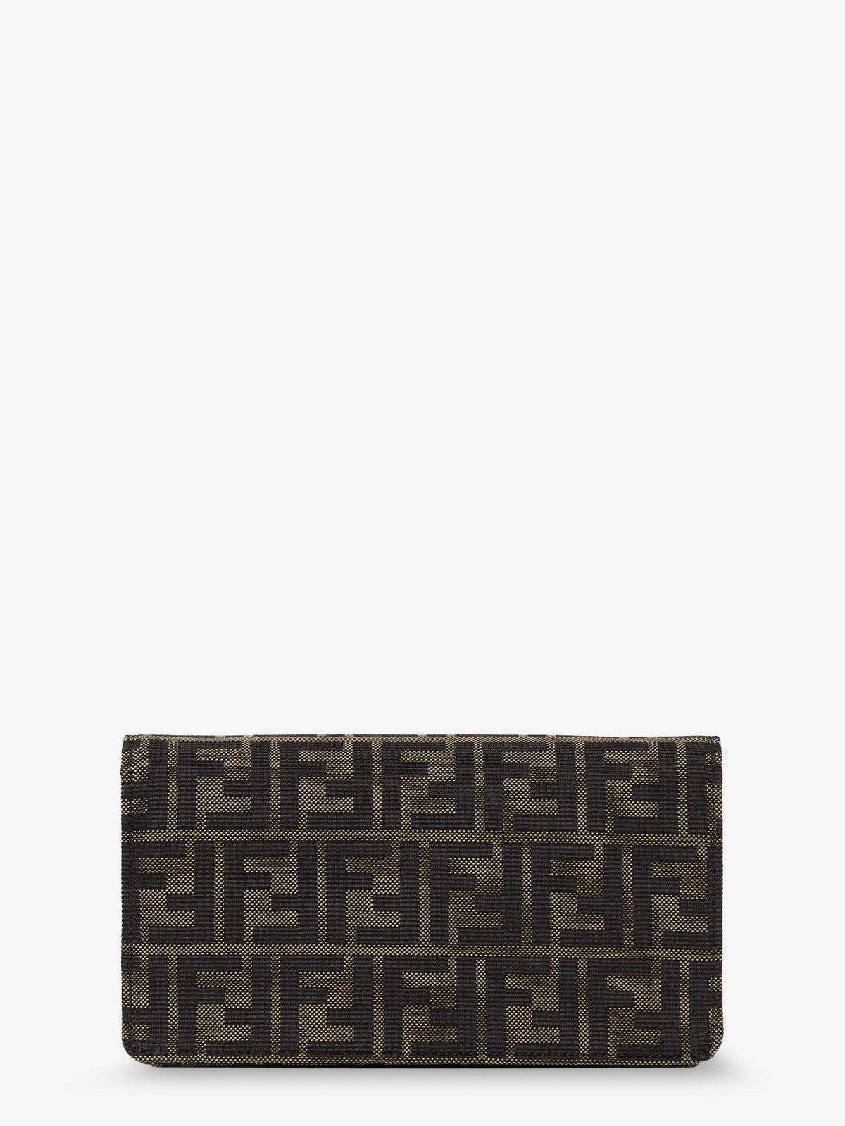 Fendi Women's Wallet on Chain Tube FF Zucca Fabric Crossbody Bag Black