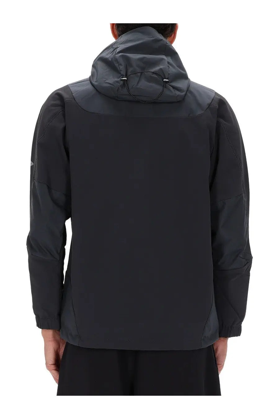 And wander men’s jacket grey dark gray hooded design with modern sleek style and subtle paneling