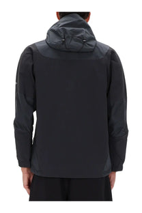 And wander men’s jacket grey dark gray hooded design with modern sleek style and subtle paneling