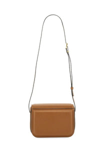 Wandler women’s medium oscar trunk bag brown tan leather crossbody bag with slender black strap and gold-tone hardware