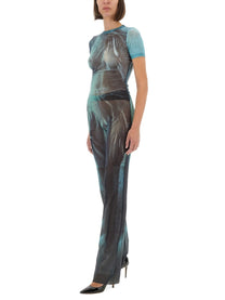 Jean Paul Gaultier Women's Water Mesh Pants Blue
