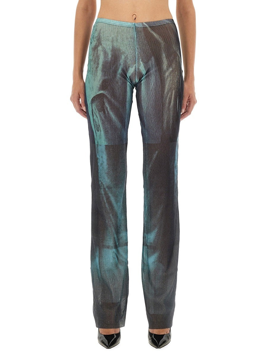 Jean Paul Gaultier Women's Water Mesh Pants Blue