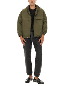 Saint Laurent Men's Water Repellent Jacket Green