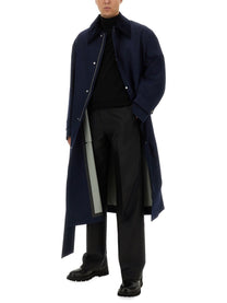 Ami Paris Unisex Waterproof Coat Blue