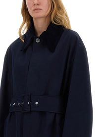 Ami Paris Unisex Waterproof Coat Blue