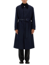 Ami Paris Unisex Waterproof Coat Blue