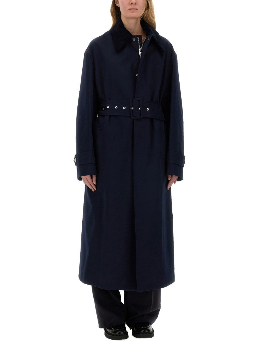 Ami Paris Unisex Waterproof Coat Blue