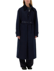 Ami Paris Unisex Waterproof Coat Blue