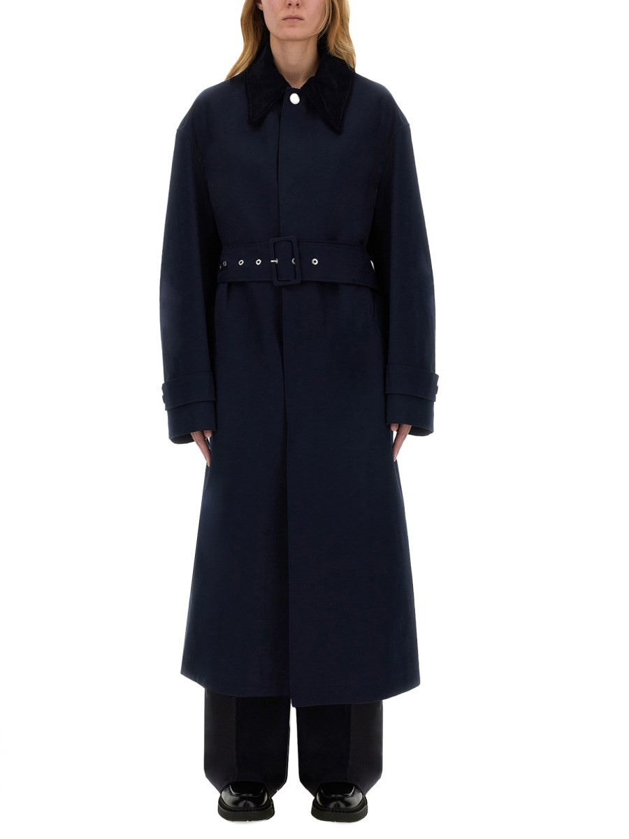 Ami Paris Unisex Waterproof Coat Blue