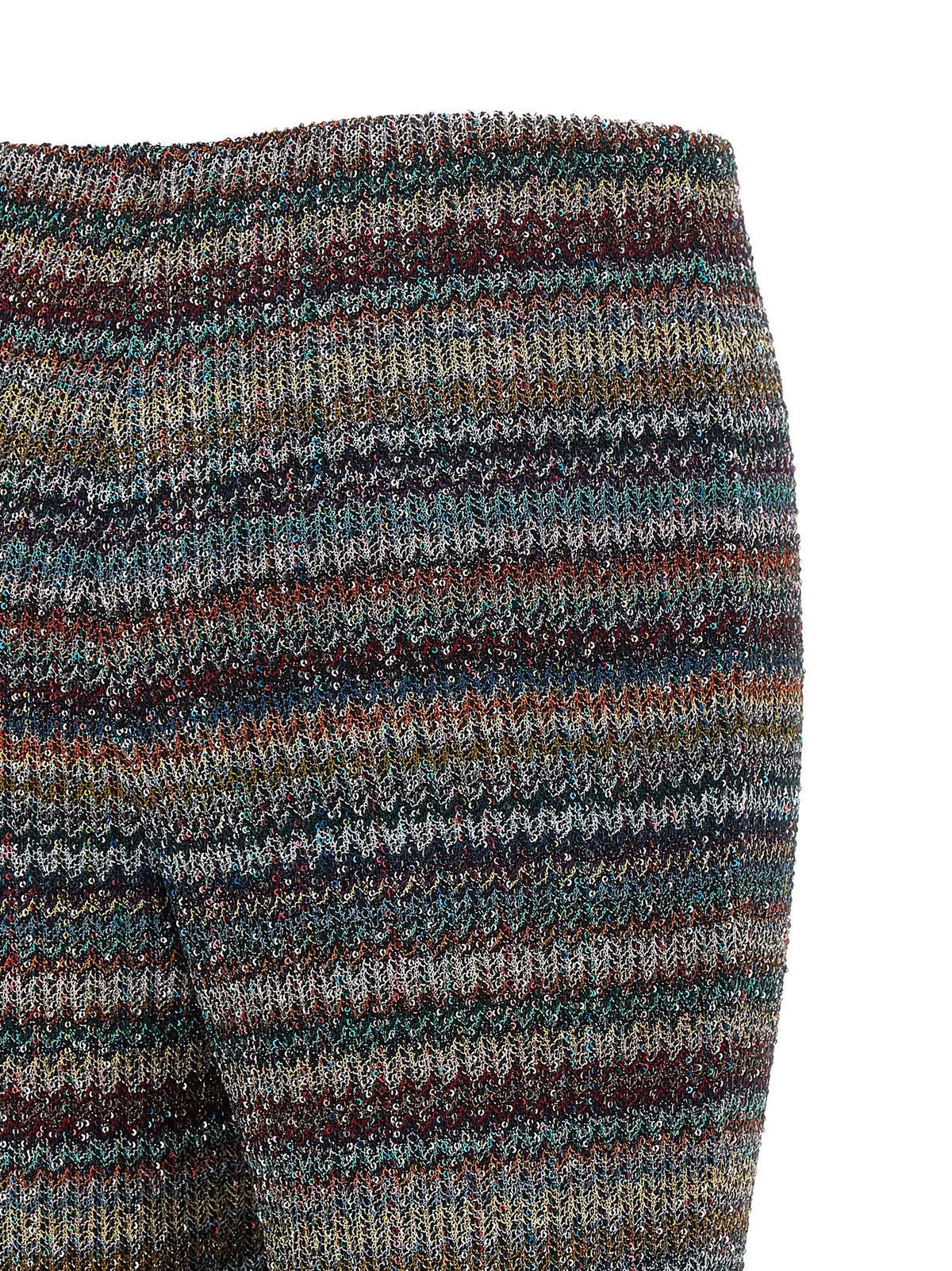 Missoni Weaved Greek Pattern Pants Gold