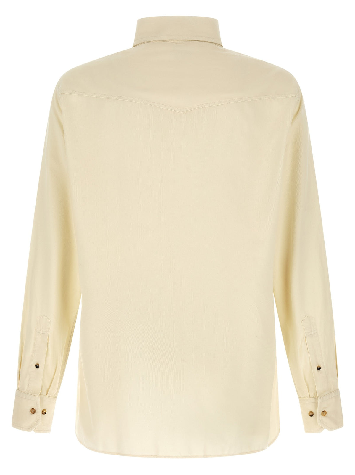 Brunello Cucinelli Western Velvet Shirt White